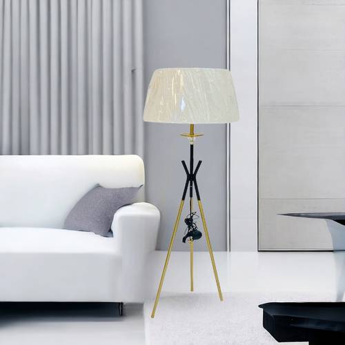 مصباح ارضى معدنى ذهبي - اسود 35×160 سم