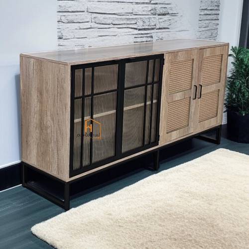 دولاب بوفيه متعدد الاغراض 80X40X160 سم - خشبي