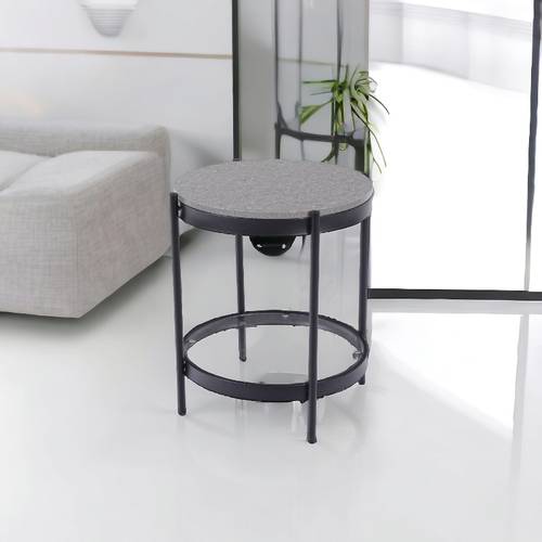 طاولة خدمة مفرد خشب زجاج 55x45x45 سم