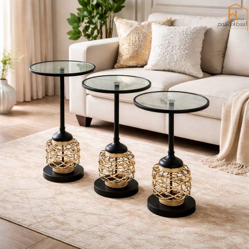 طقم طاولات خدمة مدرج - 3 قطع