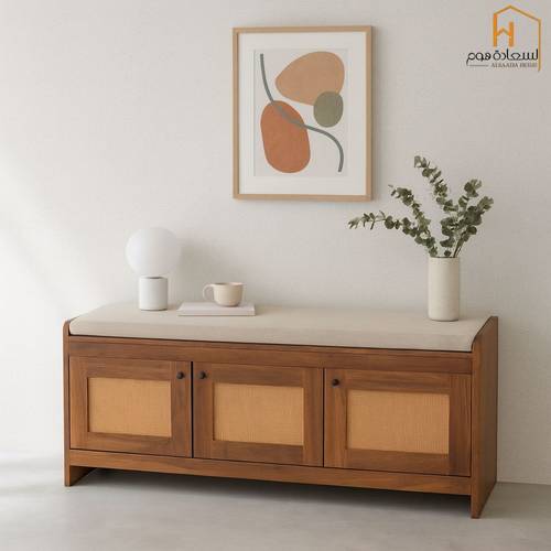دولاب بوفيه متعدد الاغراض - 52X40X120 سم-بني