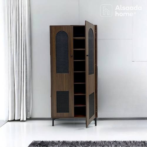 دولاب أحذية متعدد الأغراض - 2 باب - كوفي - 173X80X30 سم