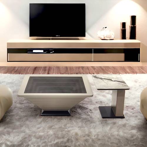 طقم طاولات شاي - 2 قطع - 90X90X38 سم