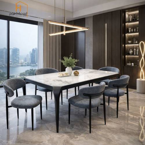 طاولة طعام 6 كرسي- 160*90*77 سم