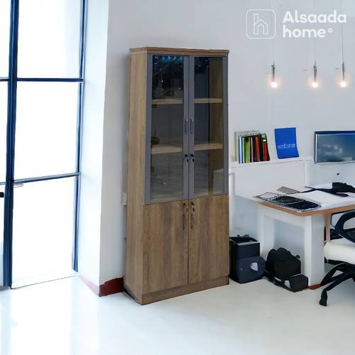 دولاب مكتبى خشب بنى 80×40×200 سم 