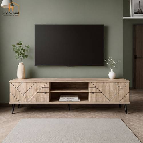 وحدة تلفزيون 200×40سم -خشبي .