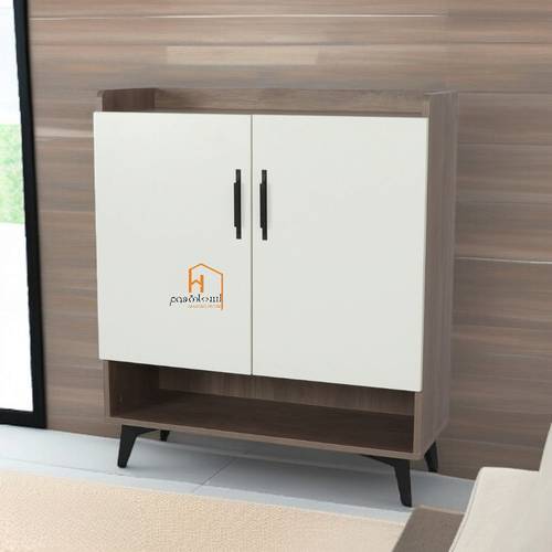 دولاب أحذية متعدد الأغراض- 2 باب - 95X80X32 سم - ابيض