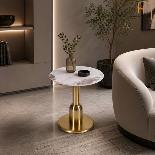 طاولة مفرد خشب - ذهبي - 45*45*55 سم 
