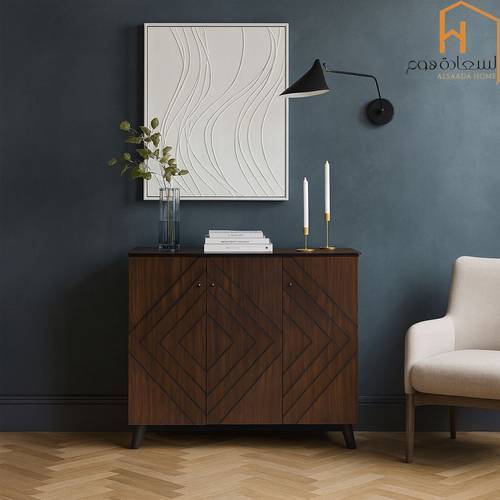  دولاب احذية 3باب متعدد الاستخدام -بني-91*34*120