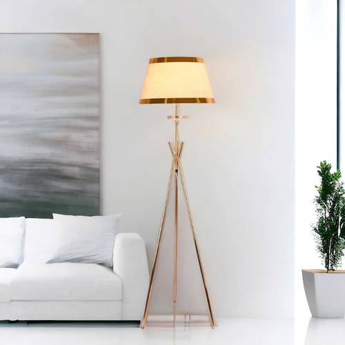 مصباح ارضى معدنى ذهبي 35×160 سم