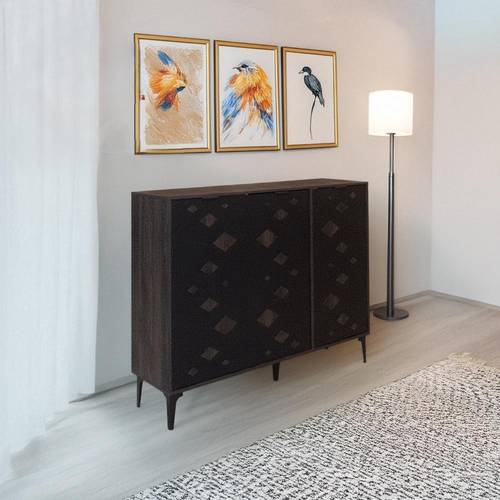  دولاب أحذيه 3 باب -94*33*120سم -بني غامق 