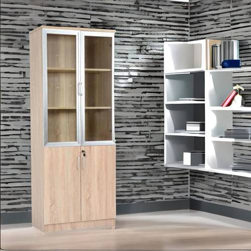  دولاب مكتبى خشب بنى فاتح 80×40×184 سم 