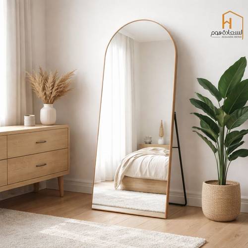 مرأة استاند اطار معدن- ذهبي- 70×180 سم
