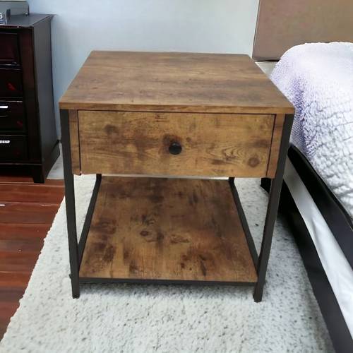 طاولة سرير جانبية بني ‎50x51x65 سم‏