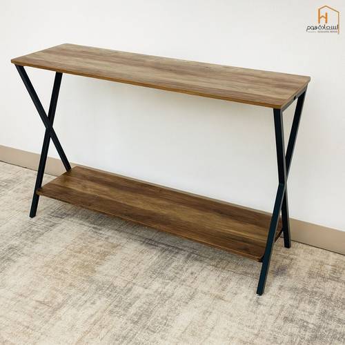 مدخل استقبال  خشب دورين-بني فاتخ- 80x40x120سم