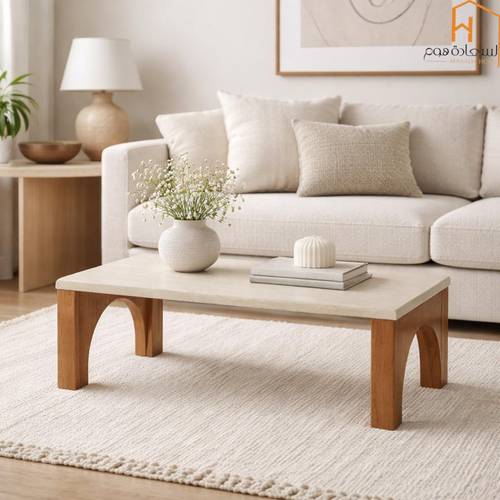 طاولة خدمه  مفرد - 45*70*130سم - MARBLE+BROWN