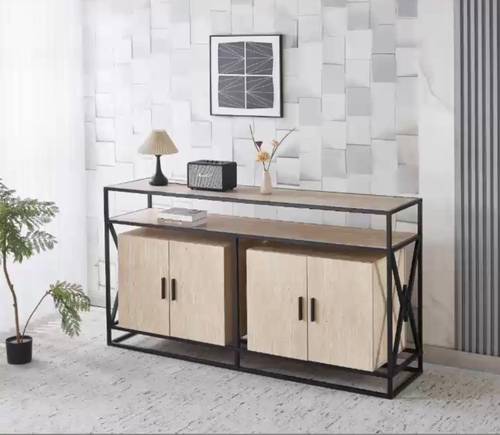  دولاب بوفيه متعدد الاغراض - 95X45X180 سم-بيج