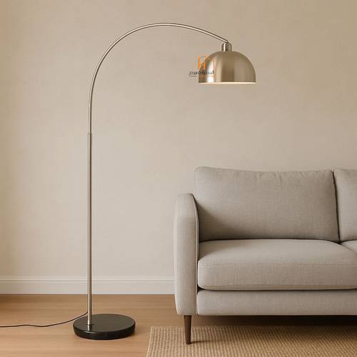 مصباح ارضى معدنى ذهبي - 150×30