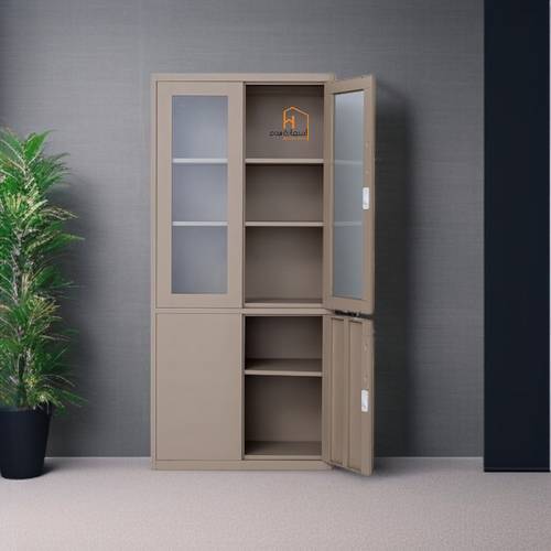 دولاب مكتبى حديد - 40×85×180 سم - بيج