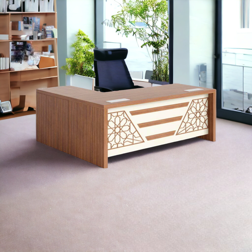مكتب خشب بنى180×85×75 سم