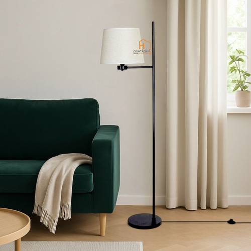 مصباح ارضى معدنى اسود -155×35