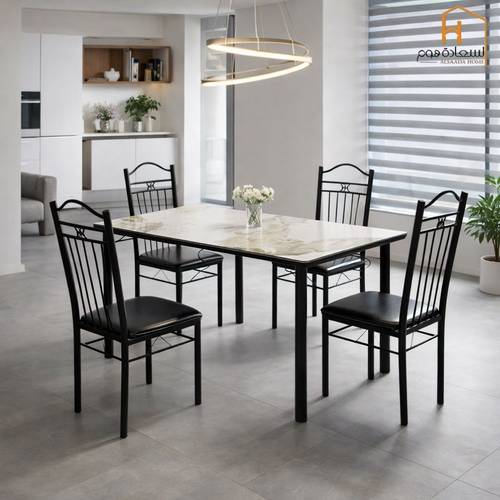 طاولة طعام 4+1 - سيراميك - 120*70 سم