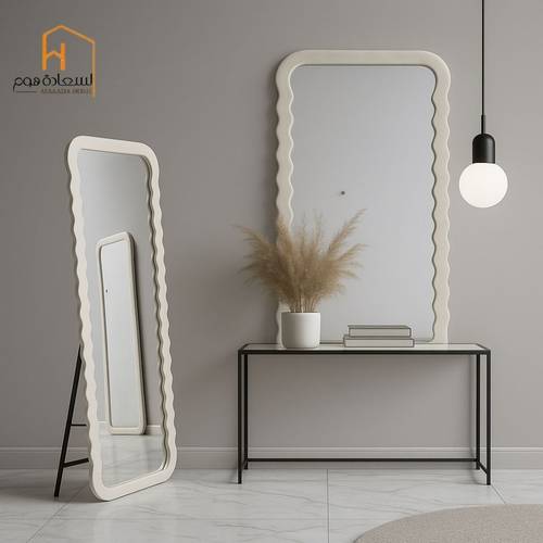 مرأة اطار - أبيض - 70×170 سم.