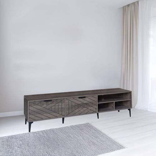   وحدة تلفزيون بني غامق 180×40×45 سم  