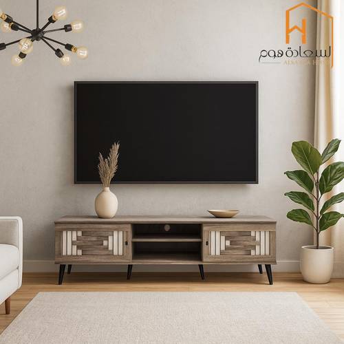 وحدة تلفزيون- 160×40×45 سم-رمادى