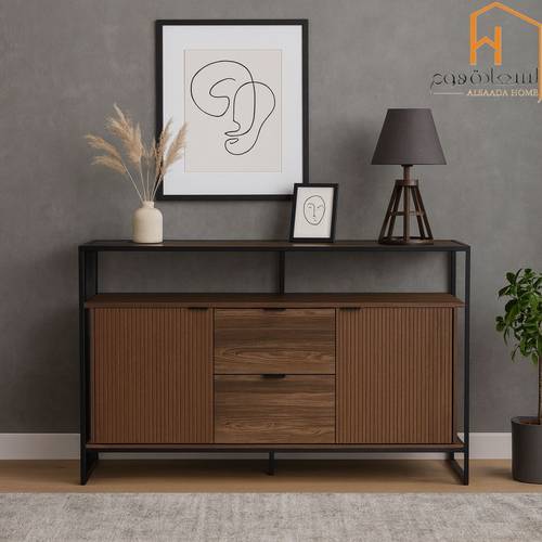 دولاب بوفيه متعدد الاغراض - 100X40X140 سم-بني