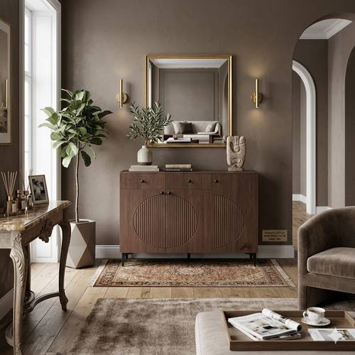 دولاب أحذية متعدد الأغراض 120×34×92-بني