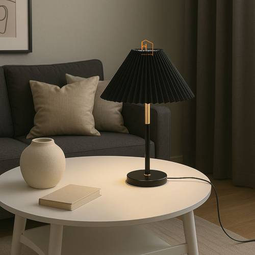 مصباح ارضى معدنى اسود-70×22