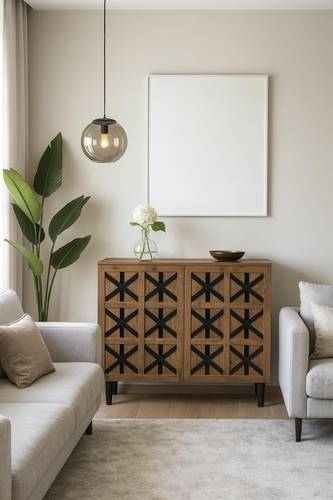  دولاب أحذية متعدد الأغراض 100×35×95- خشبي - اسود