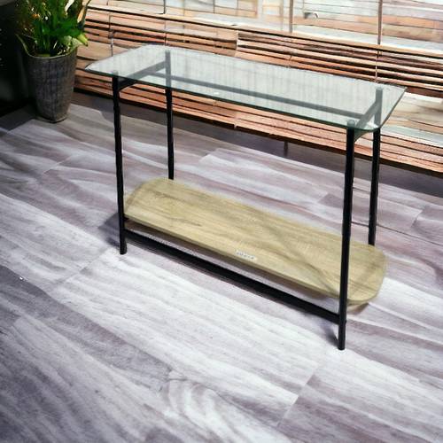 مدخل استقبال خشب مع زجاج  80x120x40سم