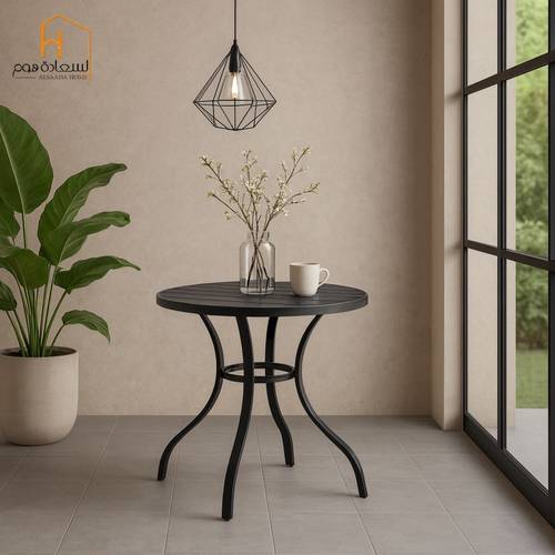 طاولة خدمة مفرد - أسود 80*80*75