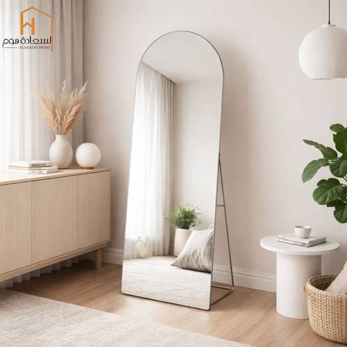  مرأة استاند اطار معدن- فضي - 70×180 سم