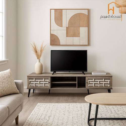 وحدة تلفزيون- 200×40×45 سم- رمادى