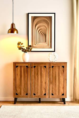  دولاب أحذية متعدد الأغراض 120×32×94- بني غامق 