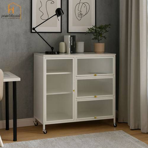 دولاب أحذية متعدد الأغراض 100*35*115 - أبيض