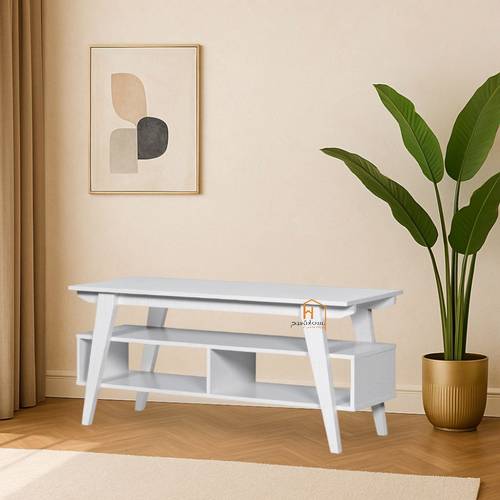 وحدة تلفزيون - 120×45×40 سم- ابيض