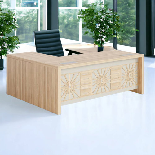    مكتب خشب بيج 200×90×75 سم