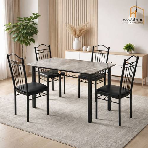 طاولة طعام 4+1 - سيراميك - 120*70 سم