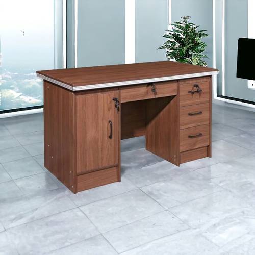  مكتب خشب بنى فاتح 160×80×75 سم