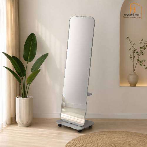 مرأة استاند اطار - رمادي - 38×170 سم