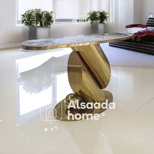 مدخل استقبال ذهبي - 80x140x40 سم