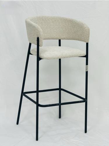   كرسي بار مخمل - بيج-90x50x43 سم 