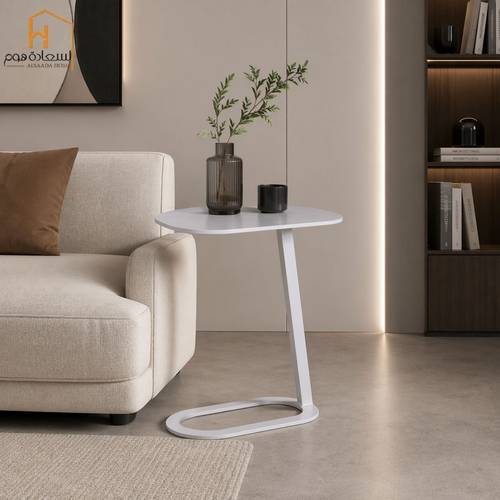 طاولة سيراميك مفرد -  رمادي فاتح - 60*30*60 سم