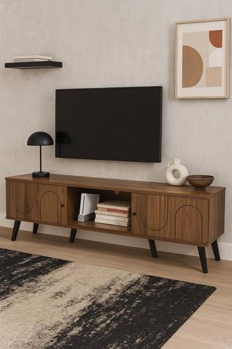  وحدة تلفزيون- 180×40×44سم-بني غامق