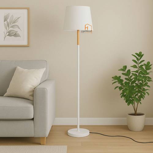  مصباح ارضى معدنى ابيض - 158×35