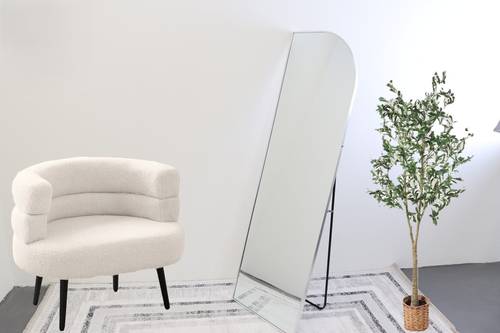 مرأة استاند  اطار - فضي -170×60